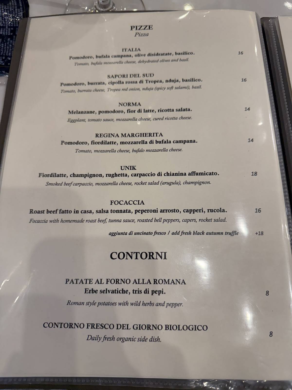 Menu di Unik Restaurant 