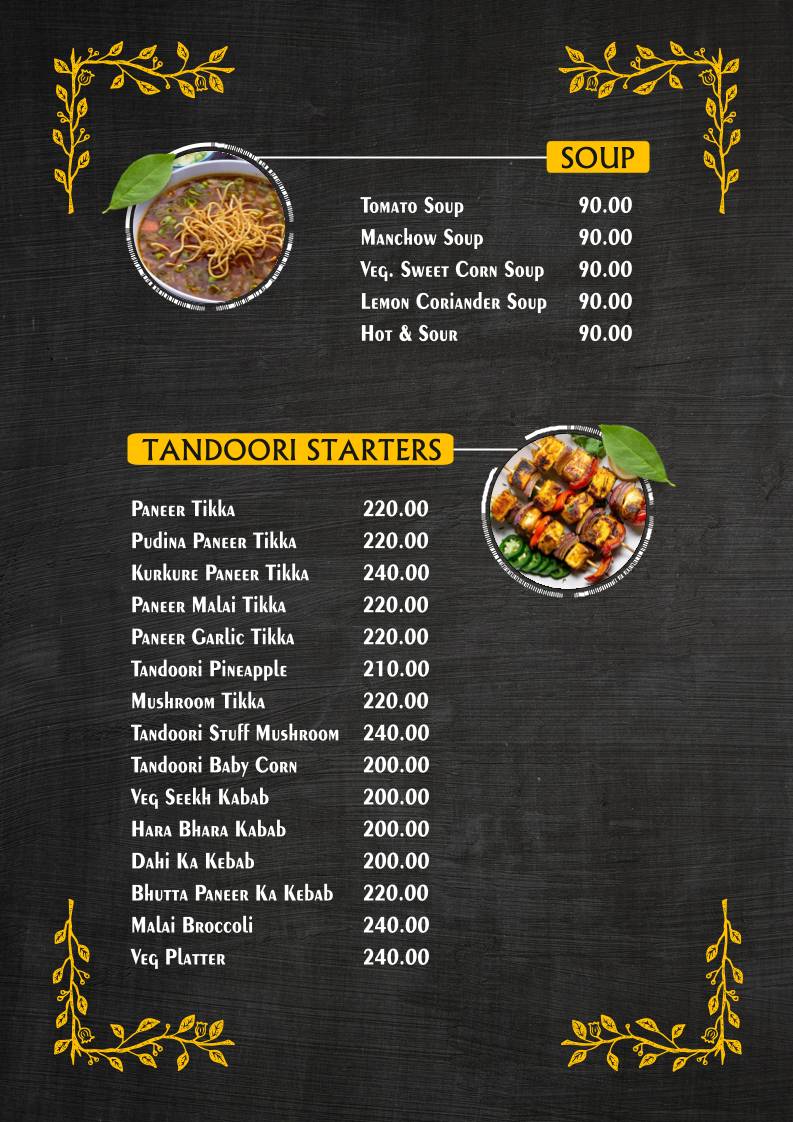 Vimpis - Best Family & Buffet Restaurant in Jammu menu