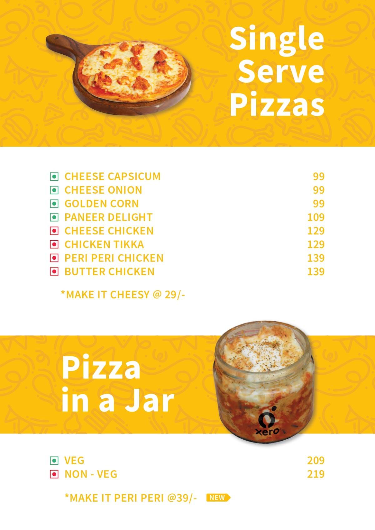 Xero degrees rohini menu