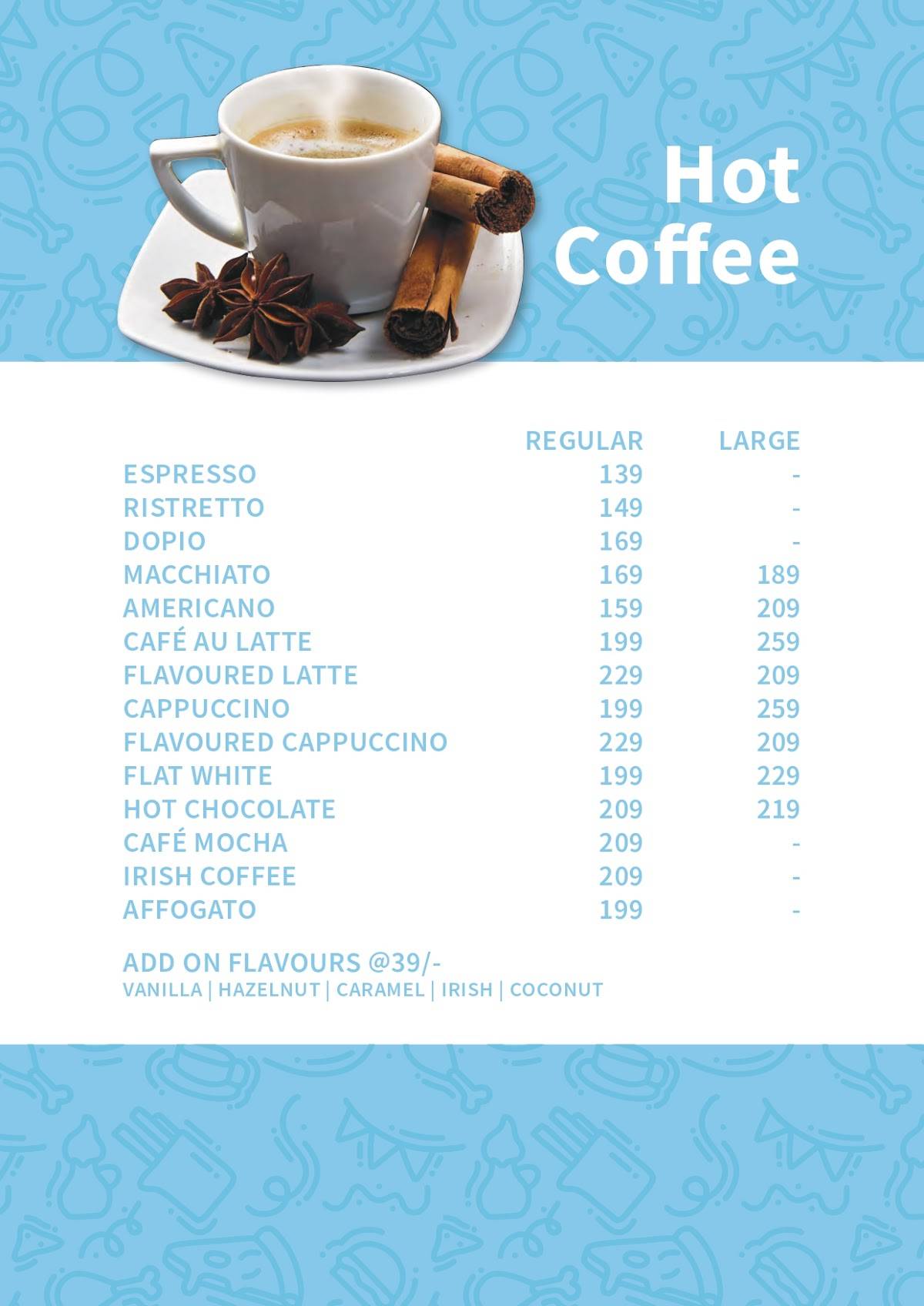 Xero degrees rohini menu