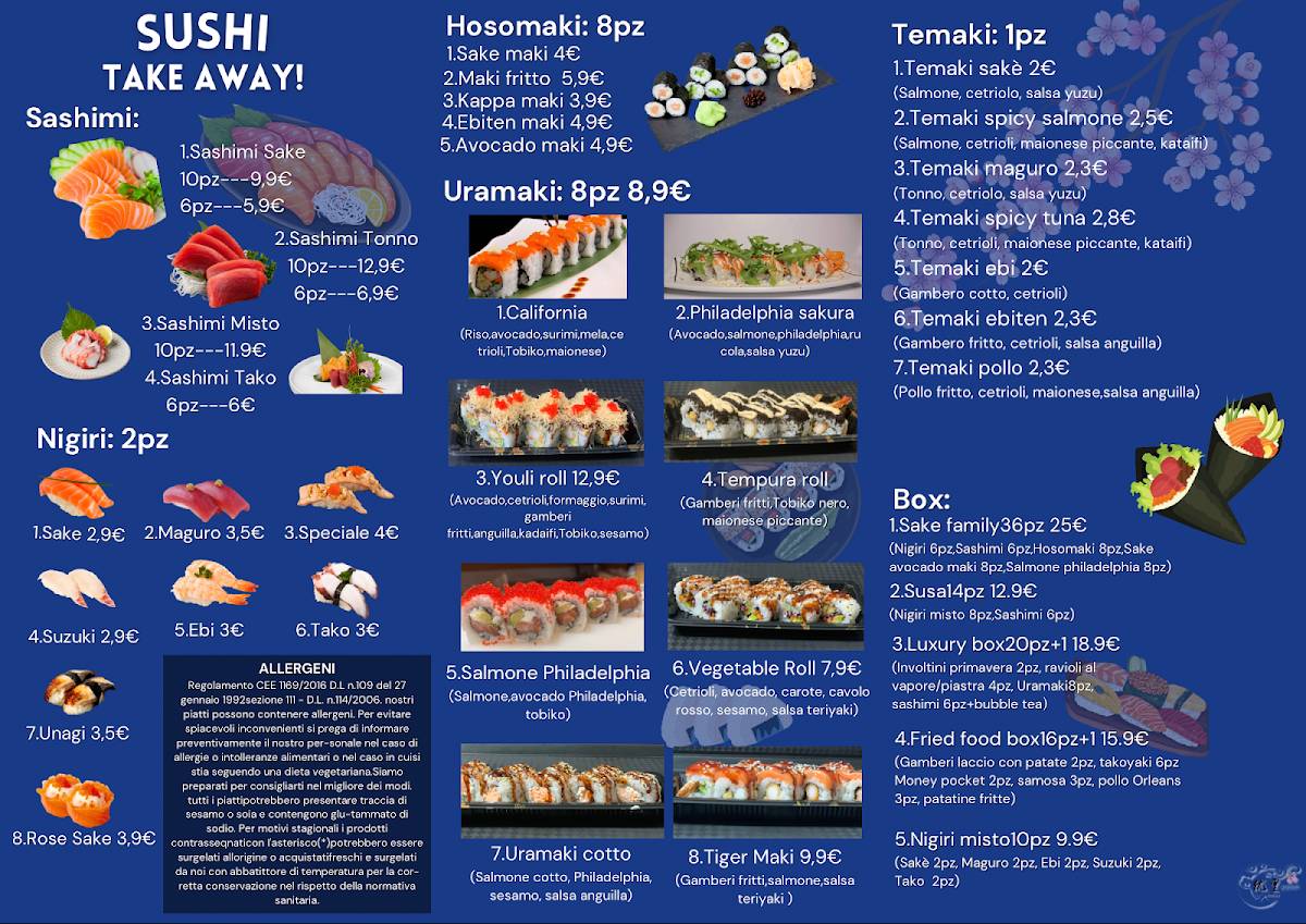 Menu di YouLi Sushi 