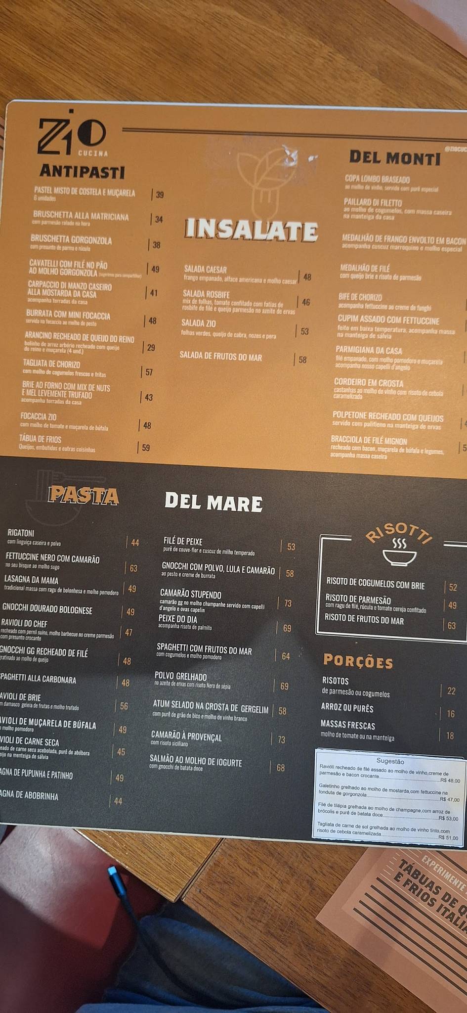 Zio Cucina RioMar Recife cardápio