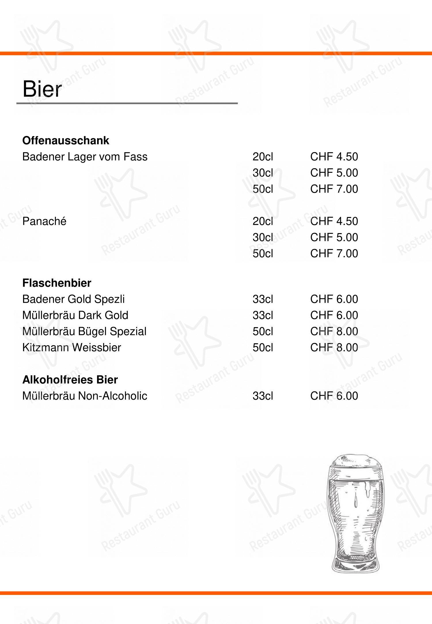 Основное меню per Restaurant elements in Baden