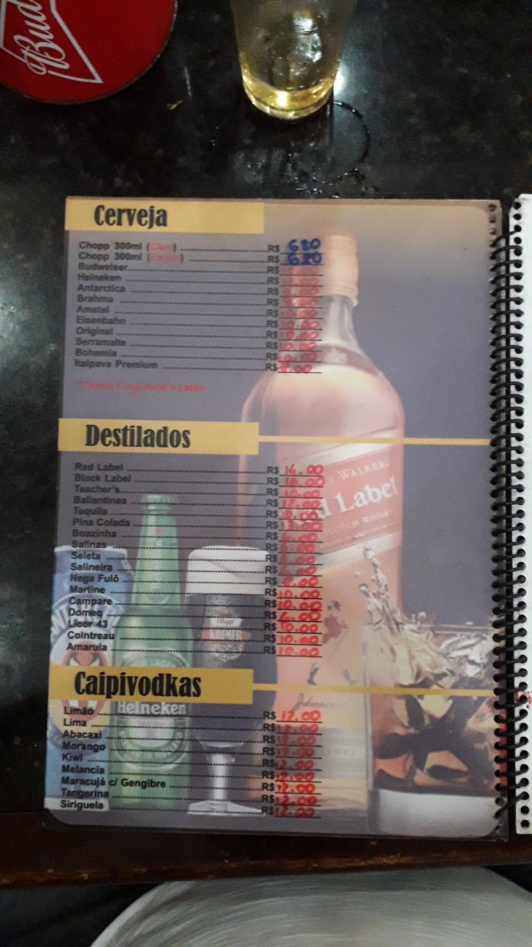 Restaurante Brasas Club Carioca cardápio