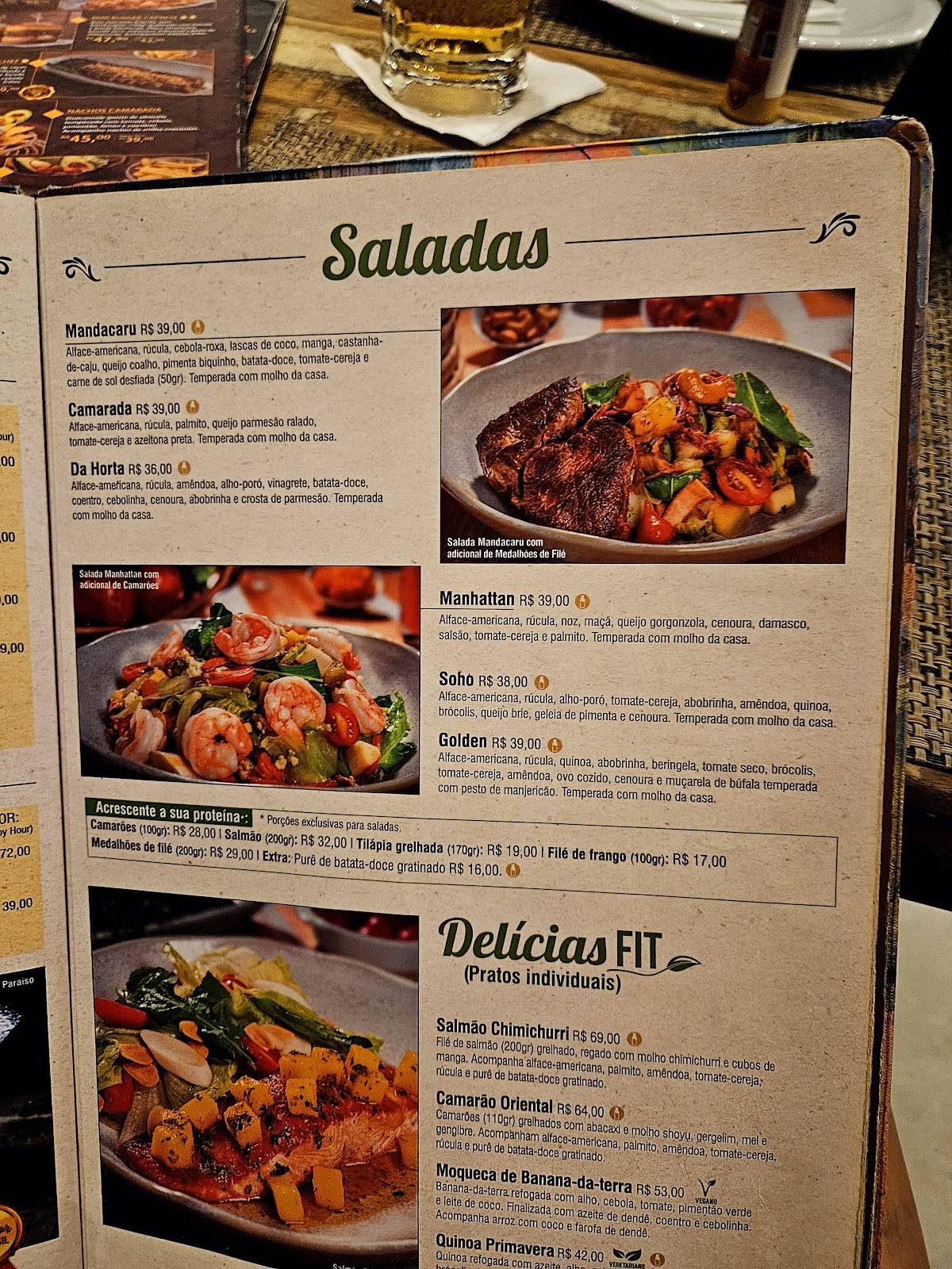 Restaurante Camarada Camarão cardápio