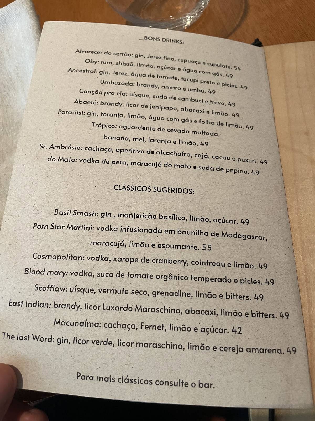 Restaurante Cepa cardápio