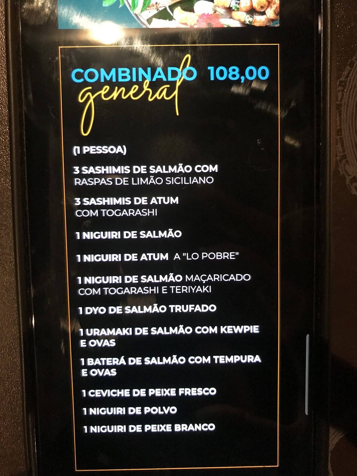 Restaurante Jangada Concept U.M.A. cardápio