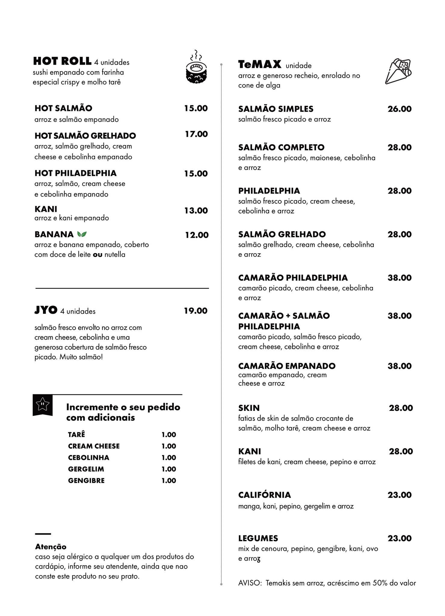 Restaurante Mensorê cardápio