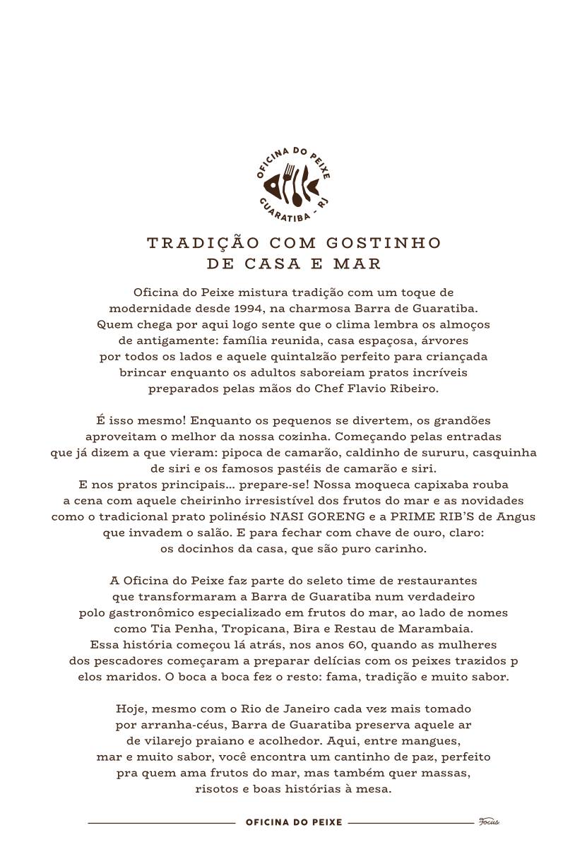 Restaurante Oficina do Peixe cardápio