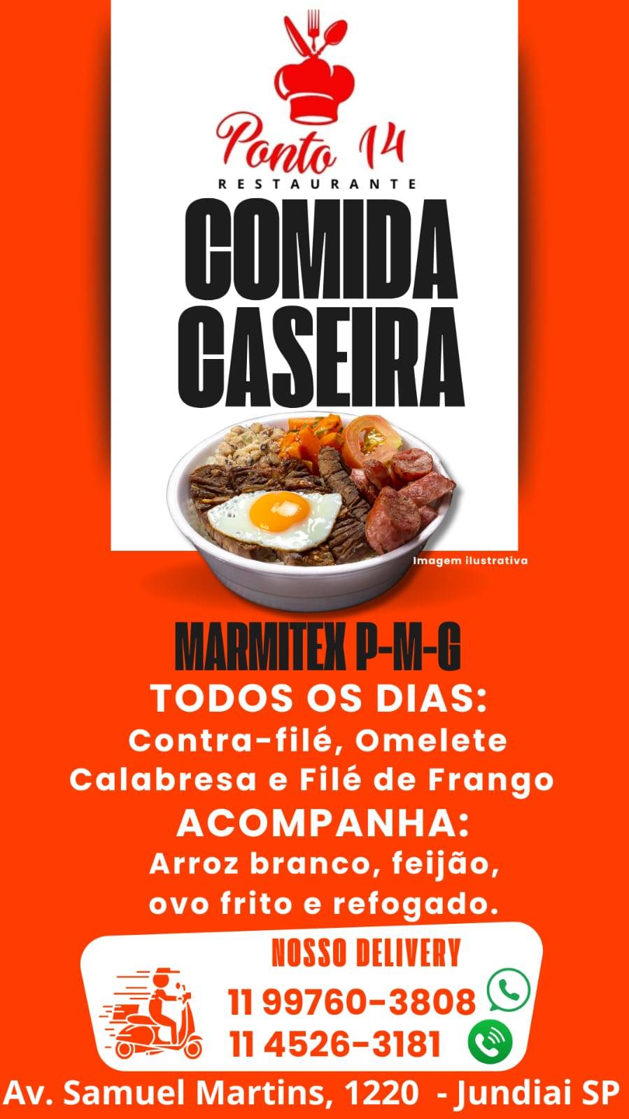 Restaurante Ponto 14 cardápio