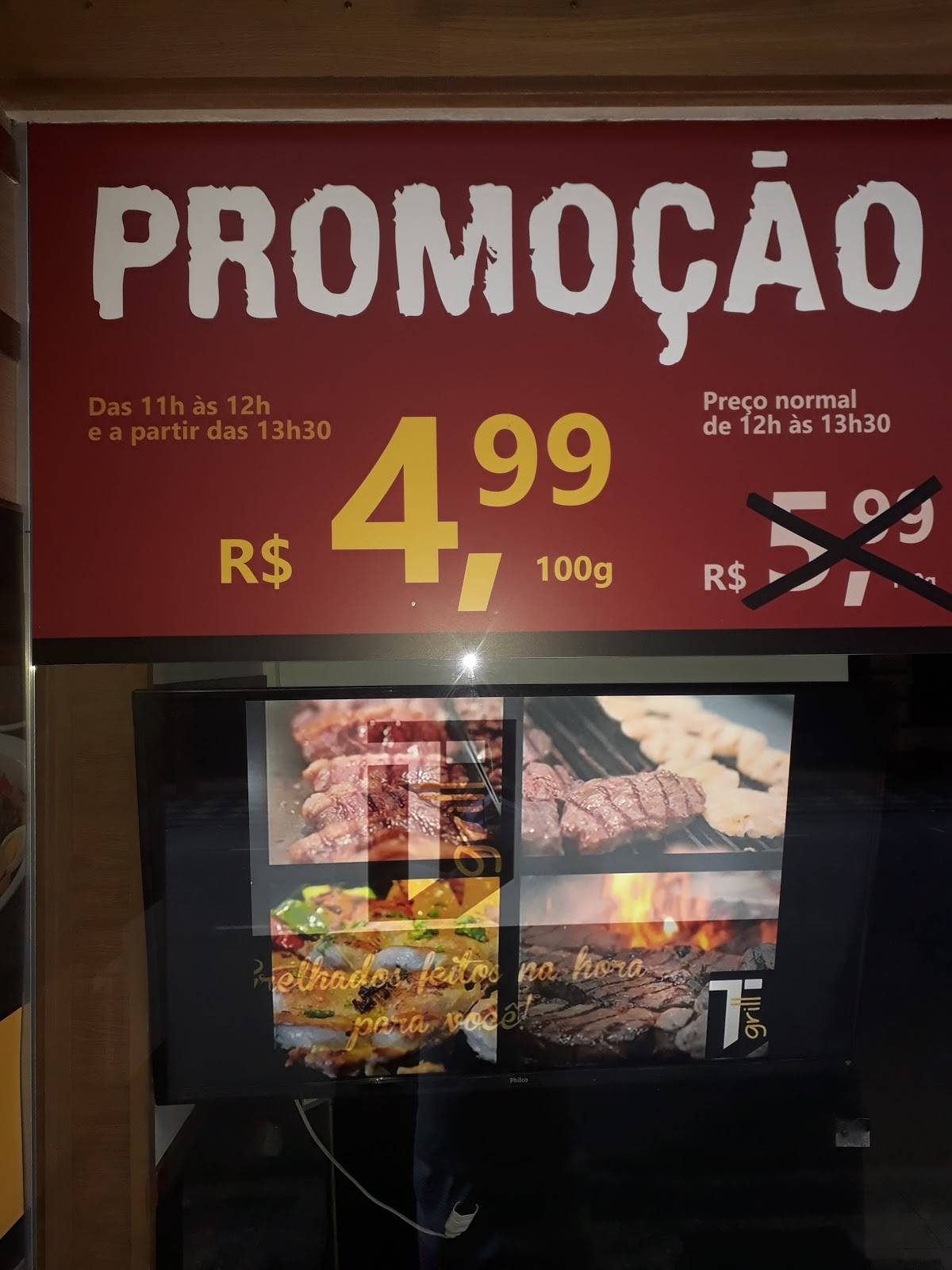 Restaurante TGRILL cardápio