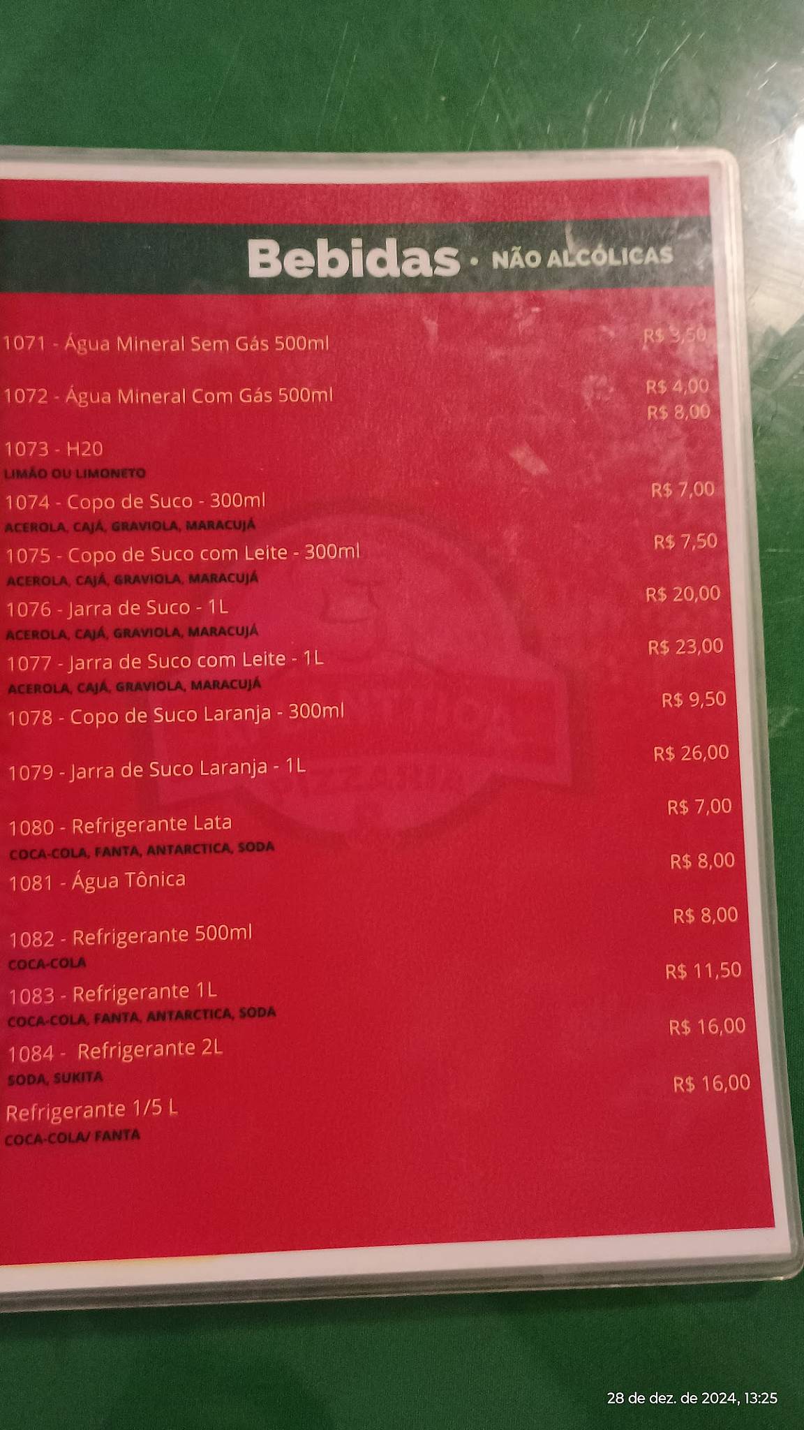 Restaurante e Pizzaria Aplânttica cardápio