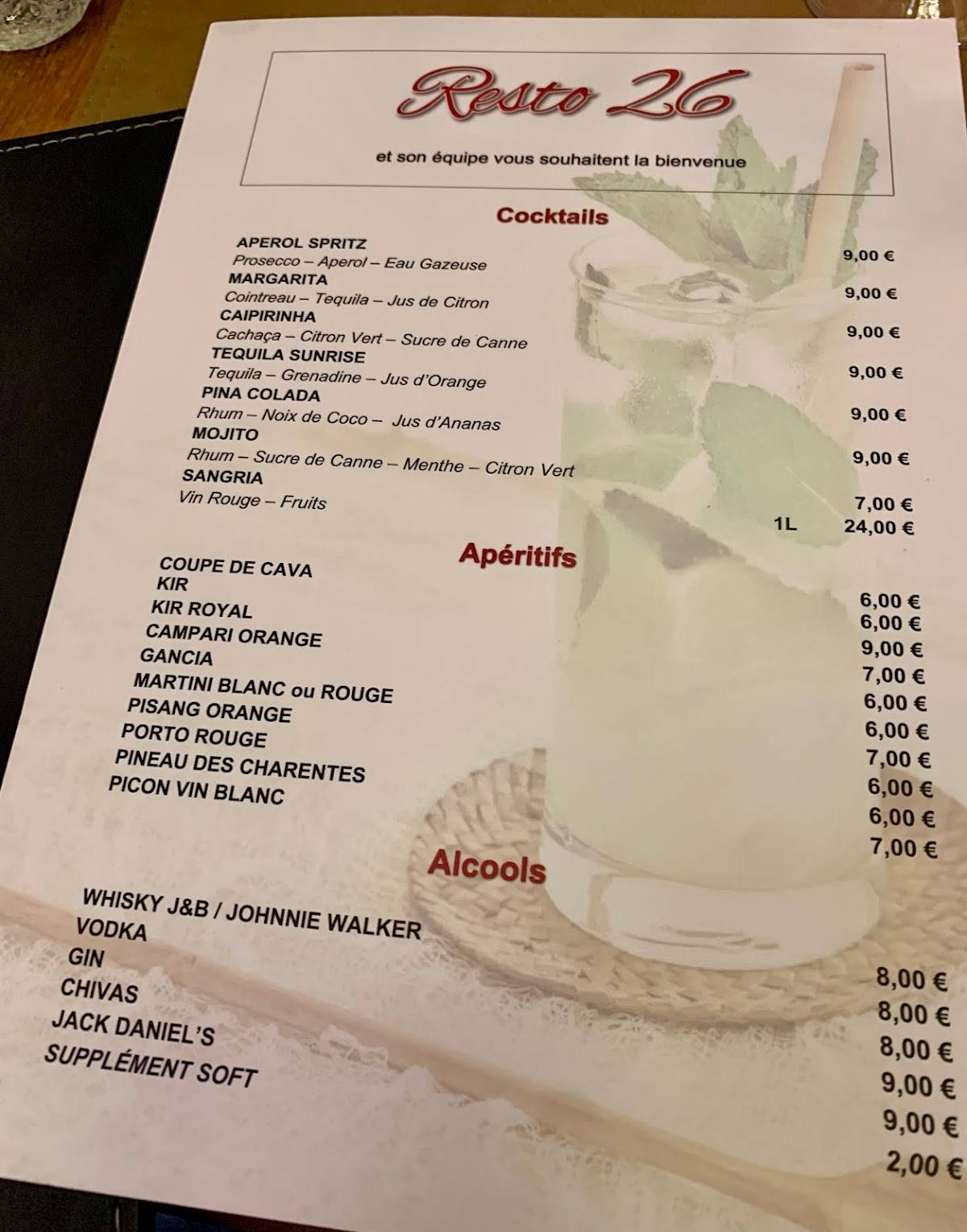Menu de Resto 26