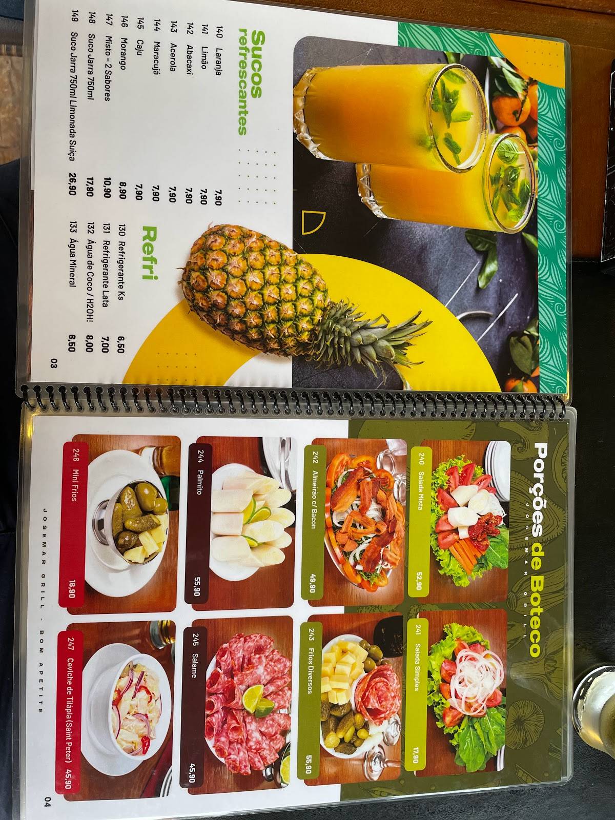 Josemar Grill (Jacaré) cardápio
