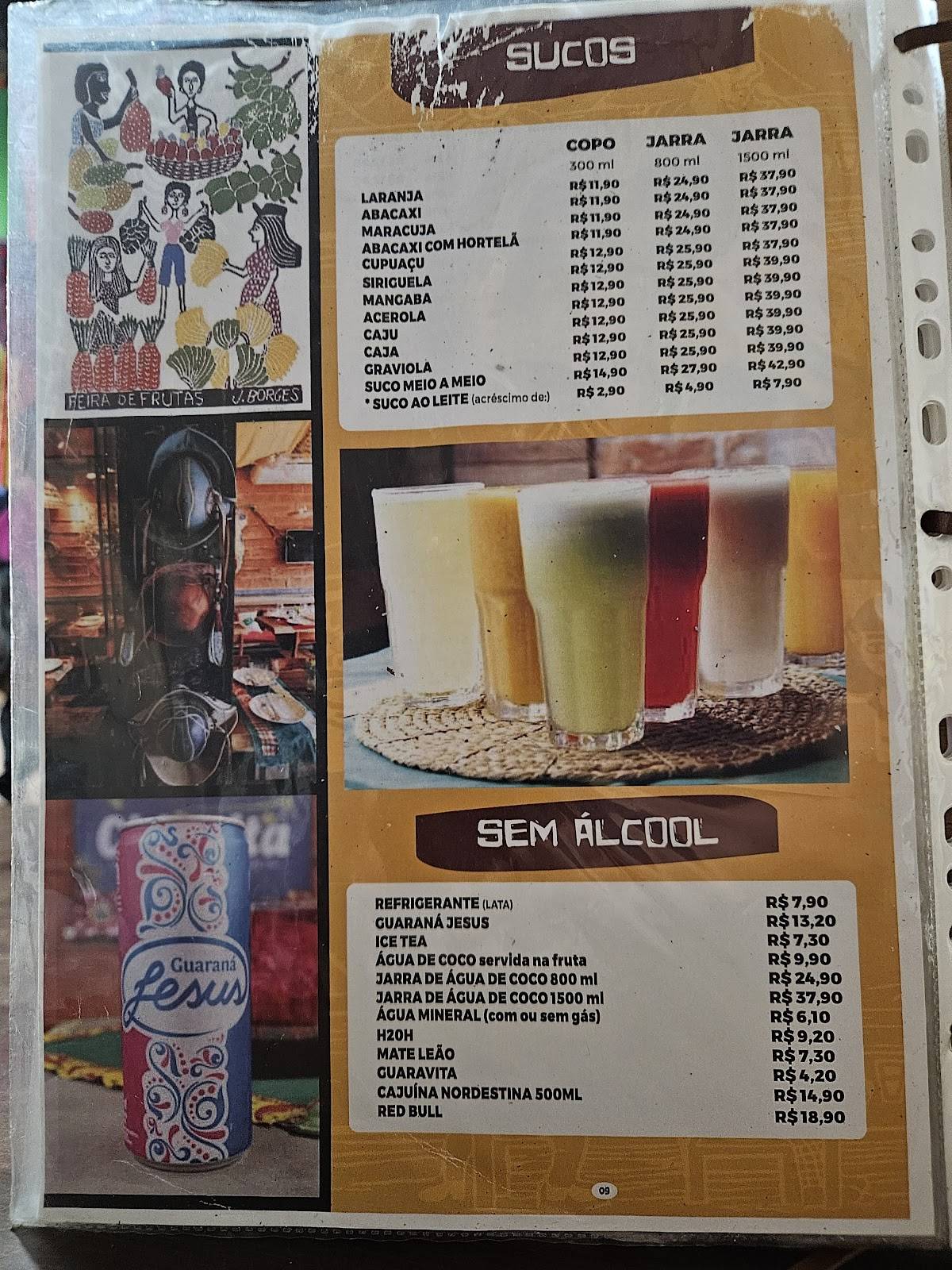 Barraca da Chiquita Restaurante cardápio