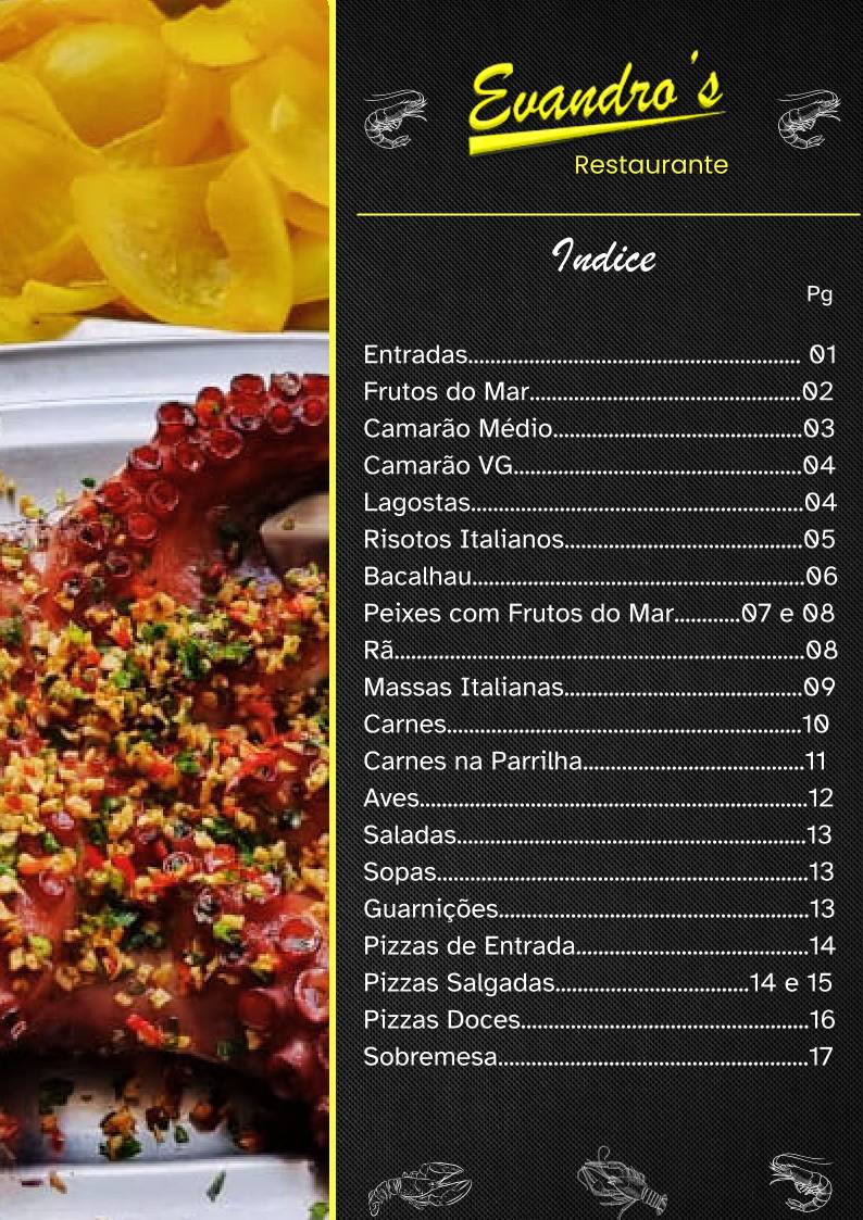 Evandro's Restaurante cardápio