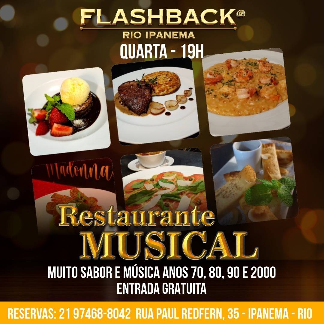 Flashback Rio cardápio