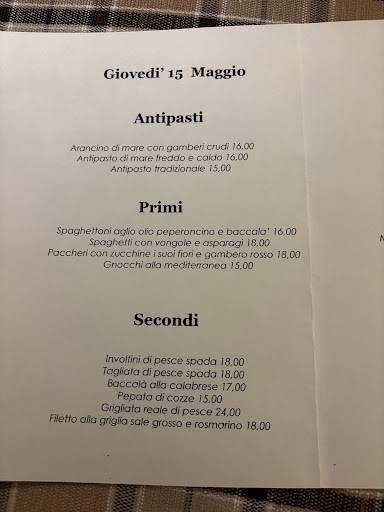 Menu di Ristorante Cactus 