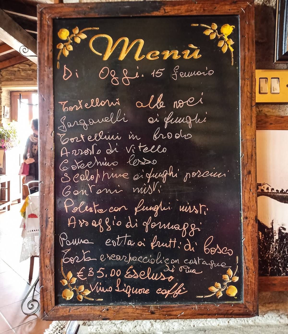 Menu di Ristorante Casa Baroni 