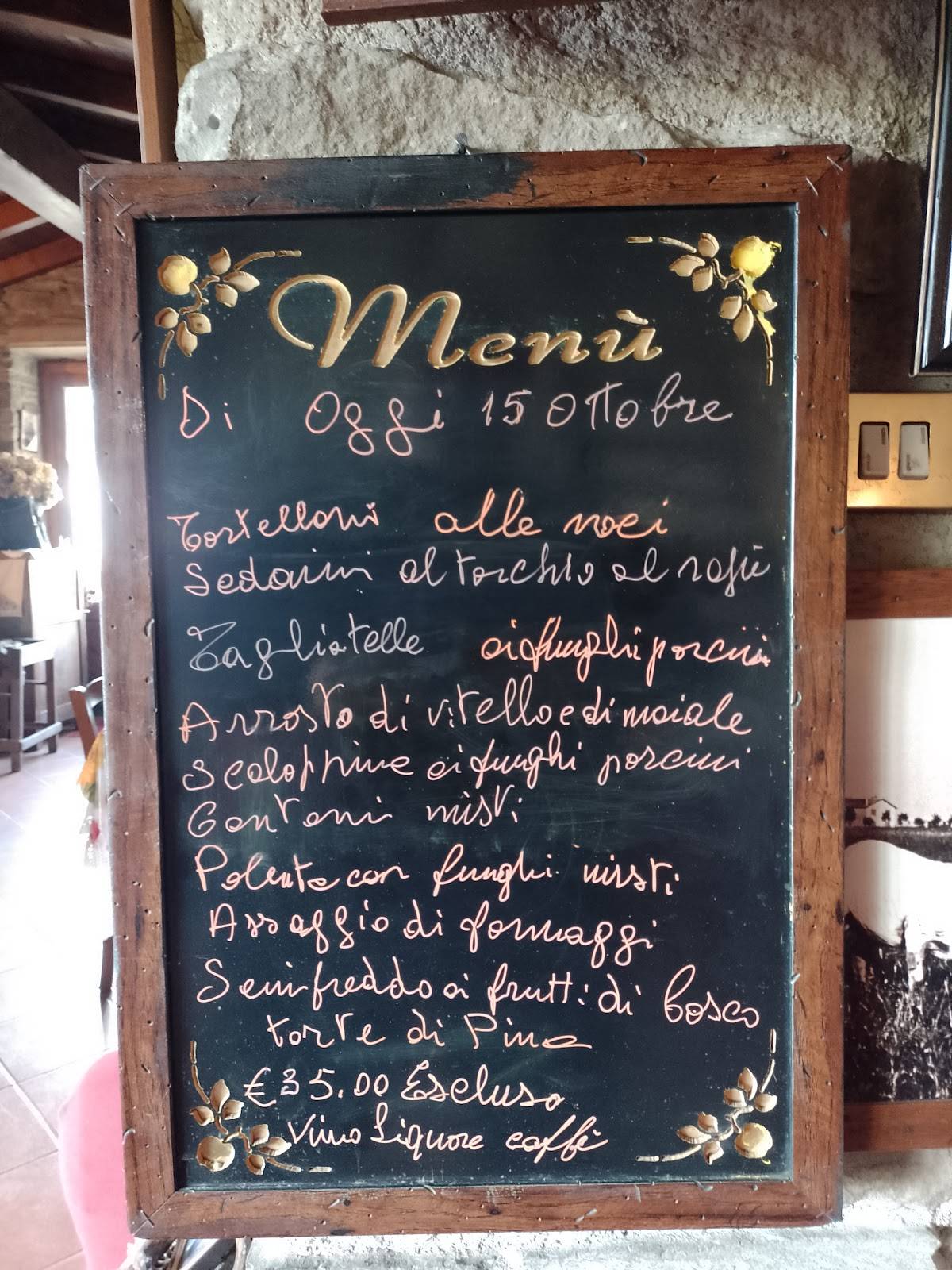 Menu di Ristorante Casa Baroni 
