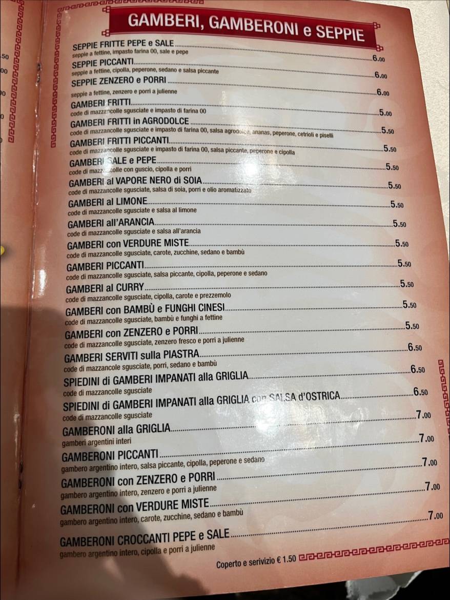 Menu di China Town 