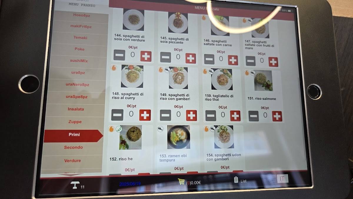 Menu di Ristorante Cinese Giapponese HE 