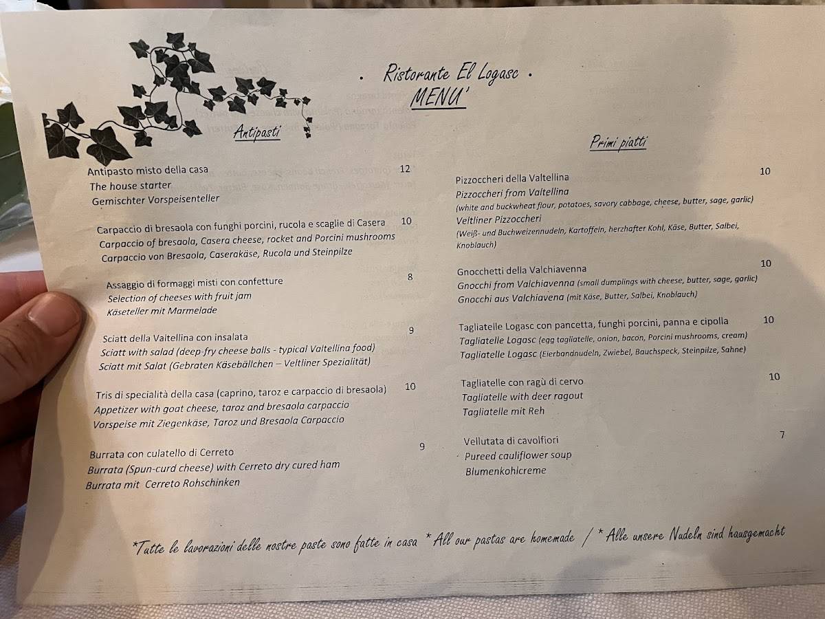 Menu di El Logasc 
