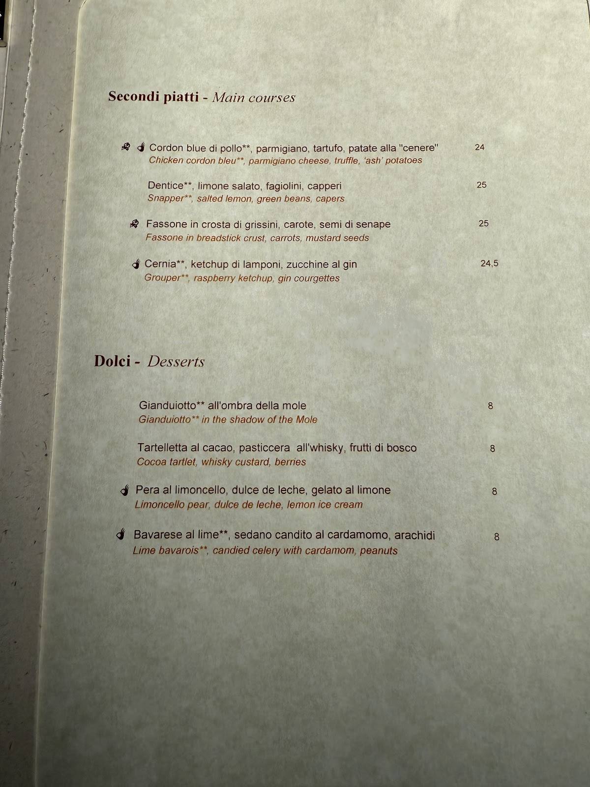 Menu di Ristorante Fiorfood by La Credenza 