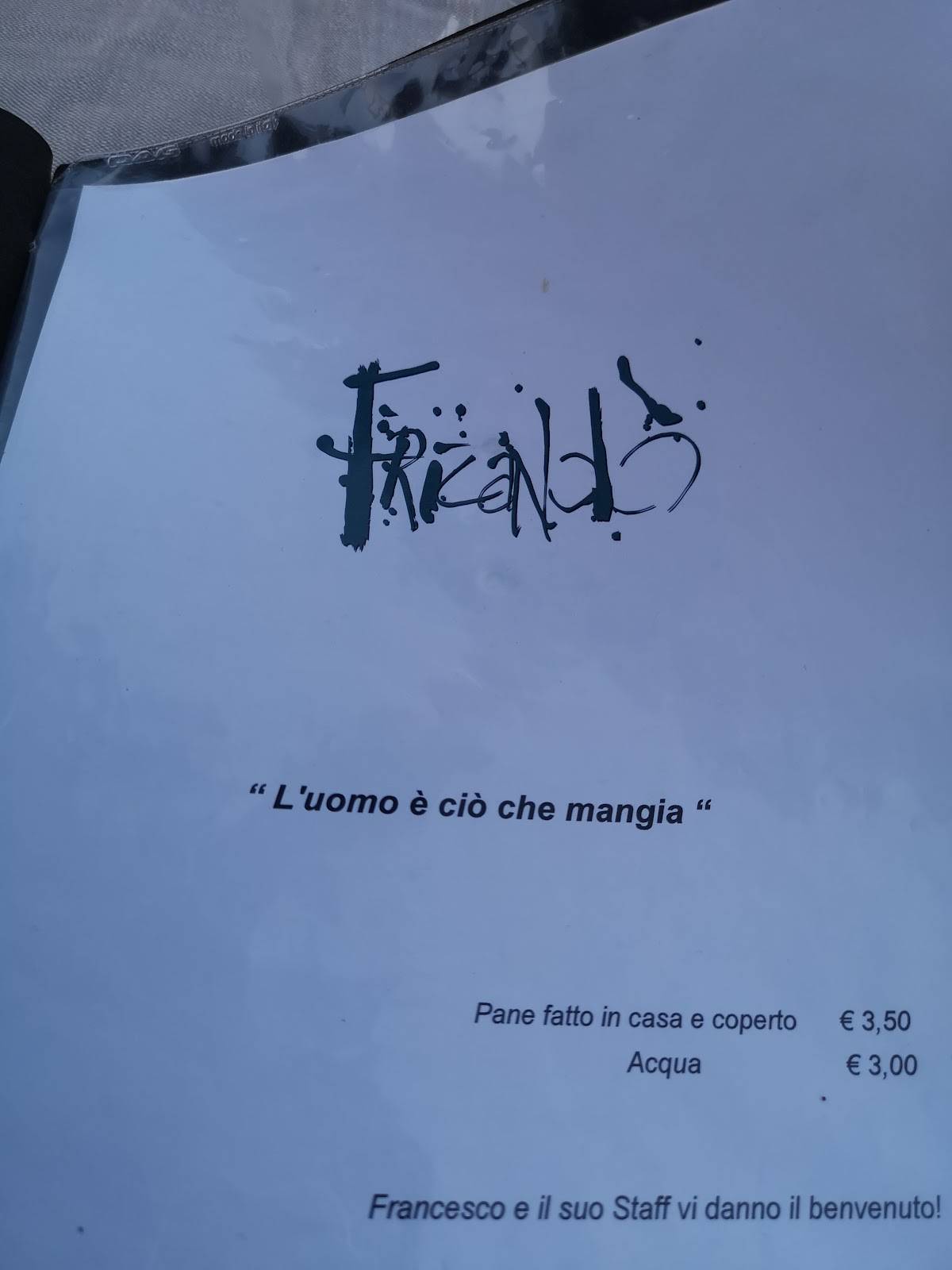 Menu di Fricandò 