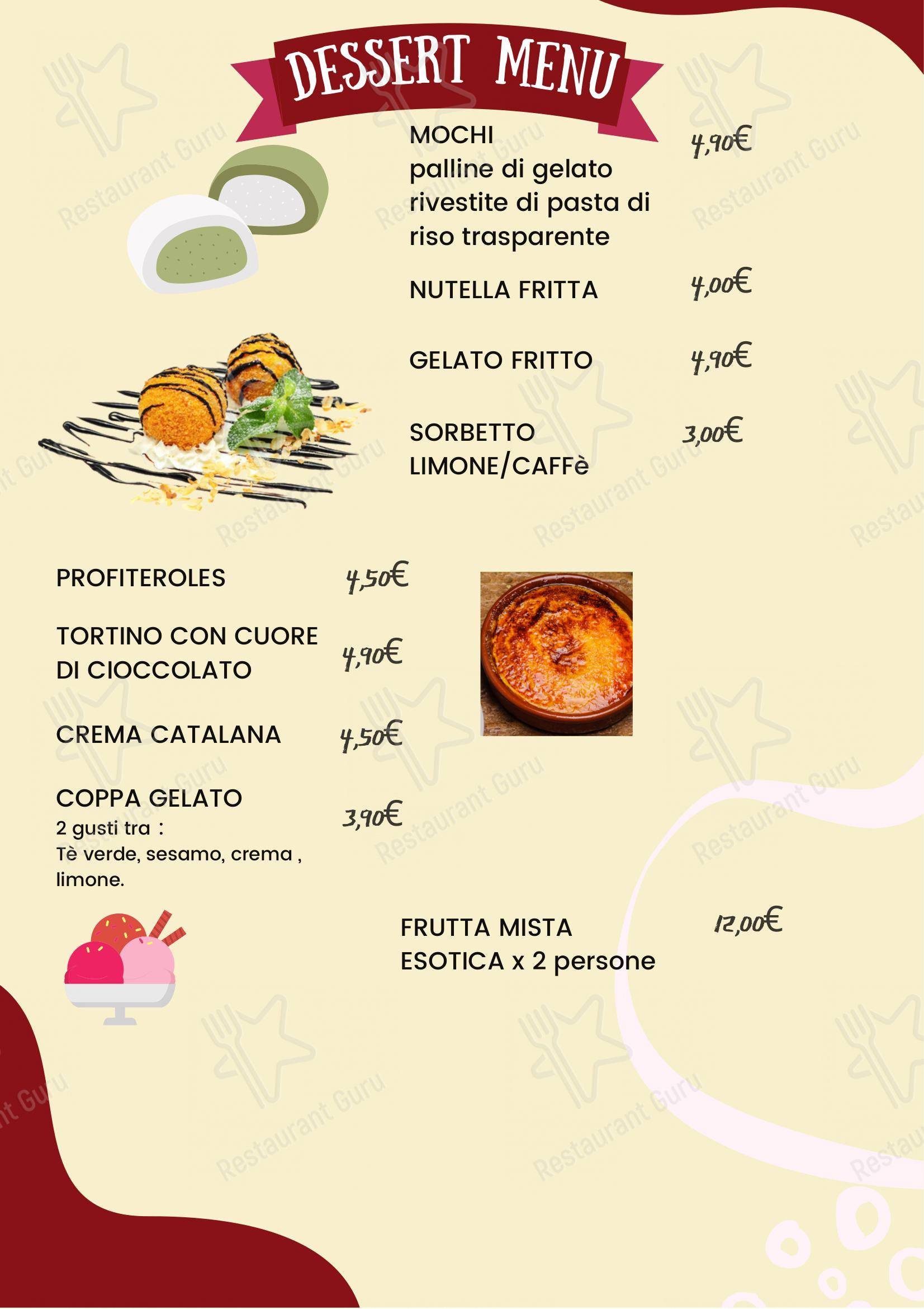 Menu di QOR - Ristorante Giapponese - Milano - Menu