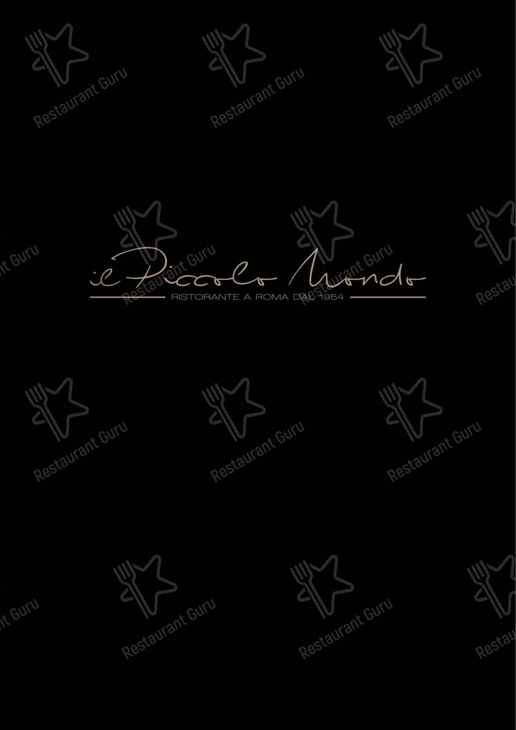 Menu bar per Ristorante Il Piccolo Mondo ristorante
