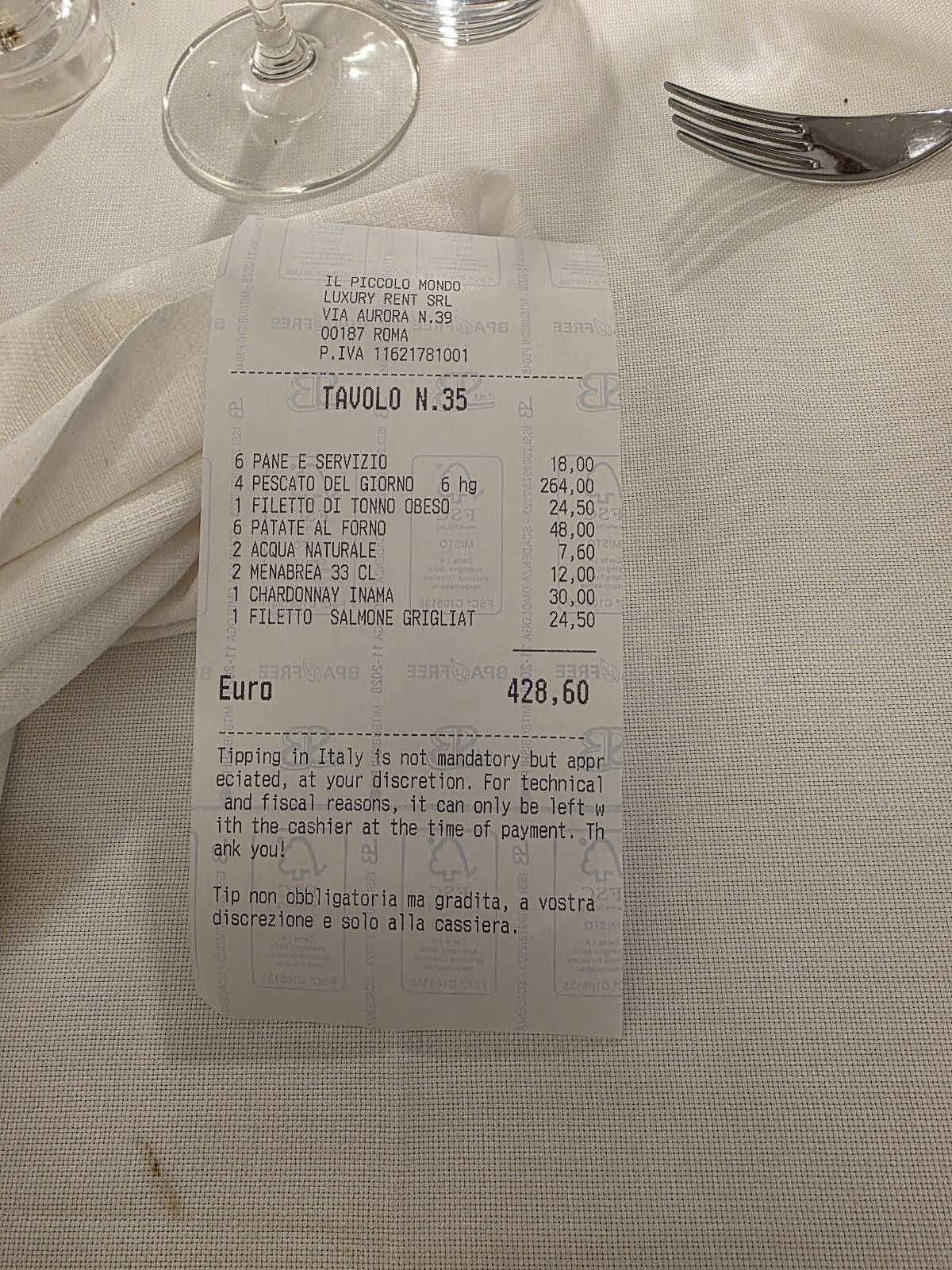Menu di Ristorante Il Piccolo Mondo 
