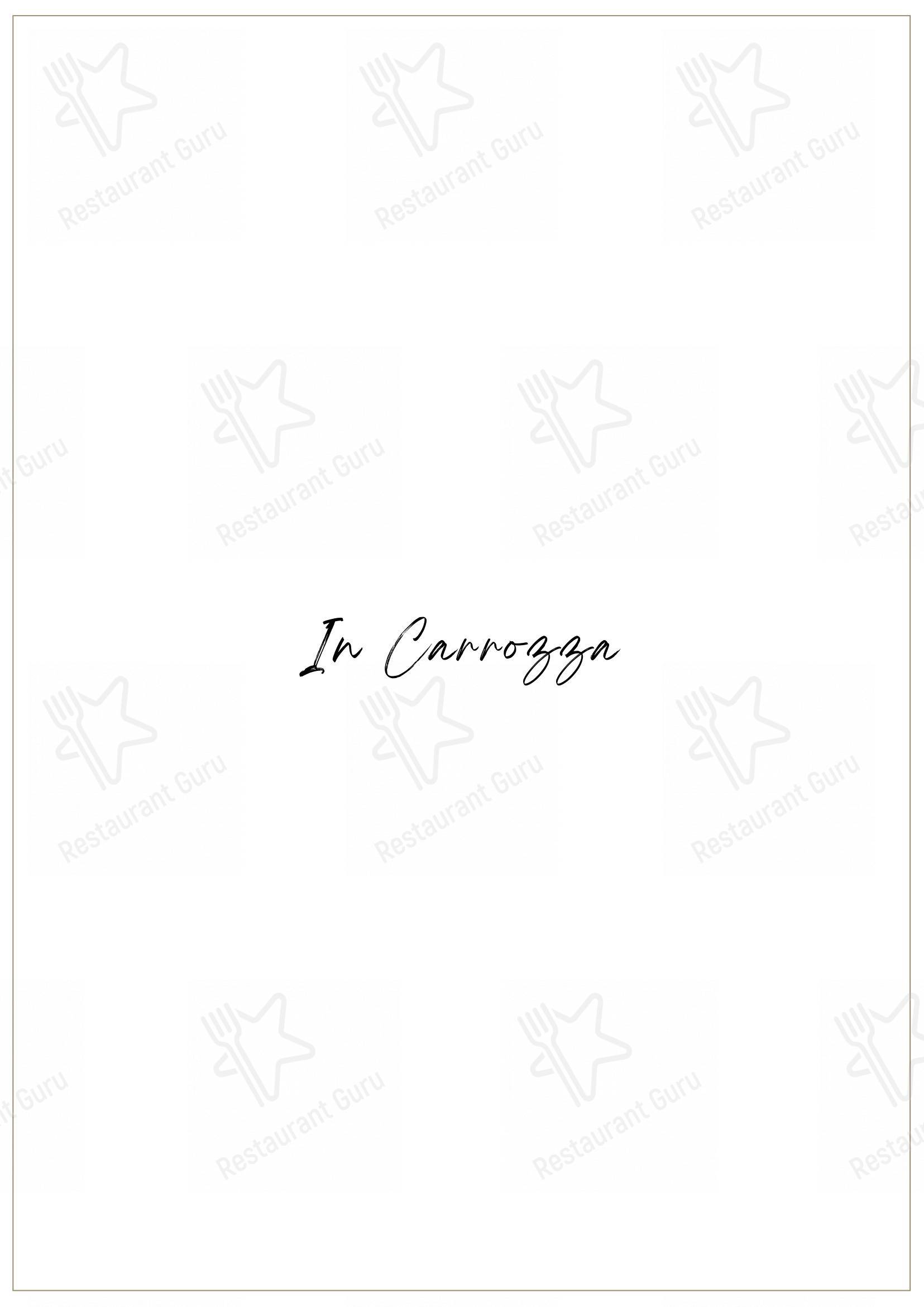 Ristorante In Carrozza in Siena - Menu