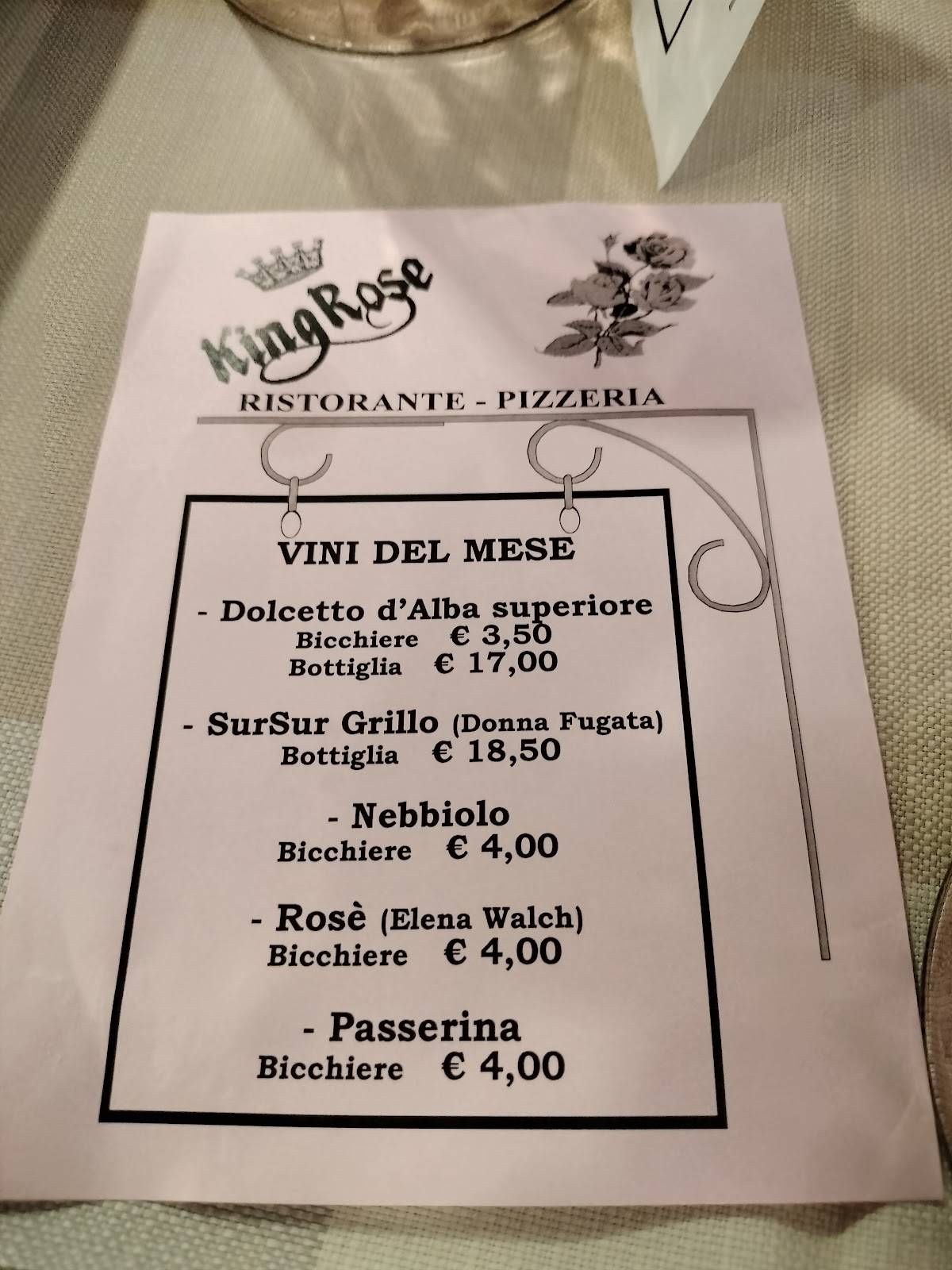 Menu di King Rose 