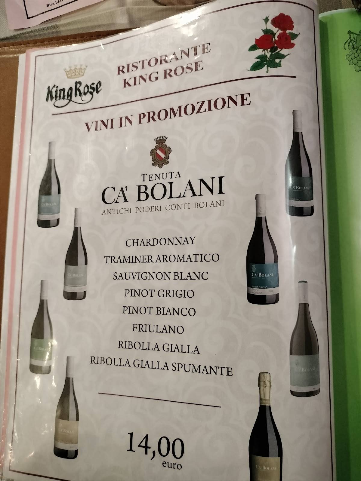 Menu di King Rose 