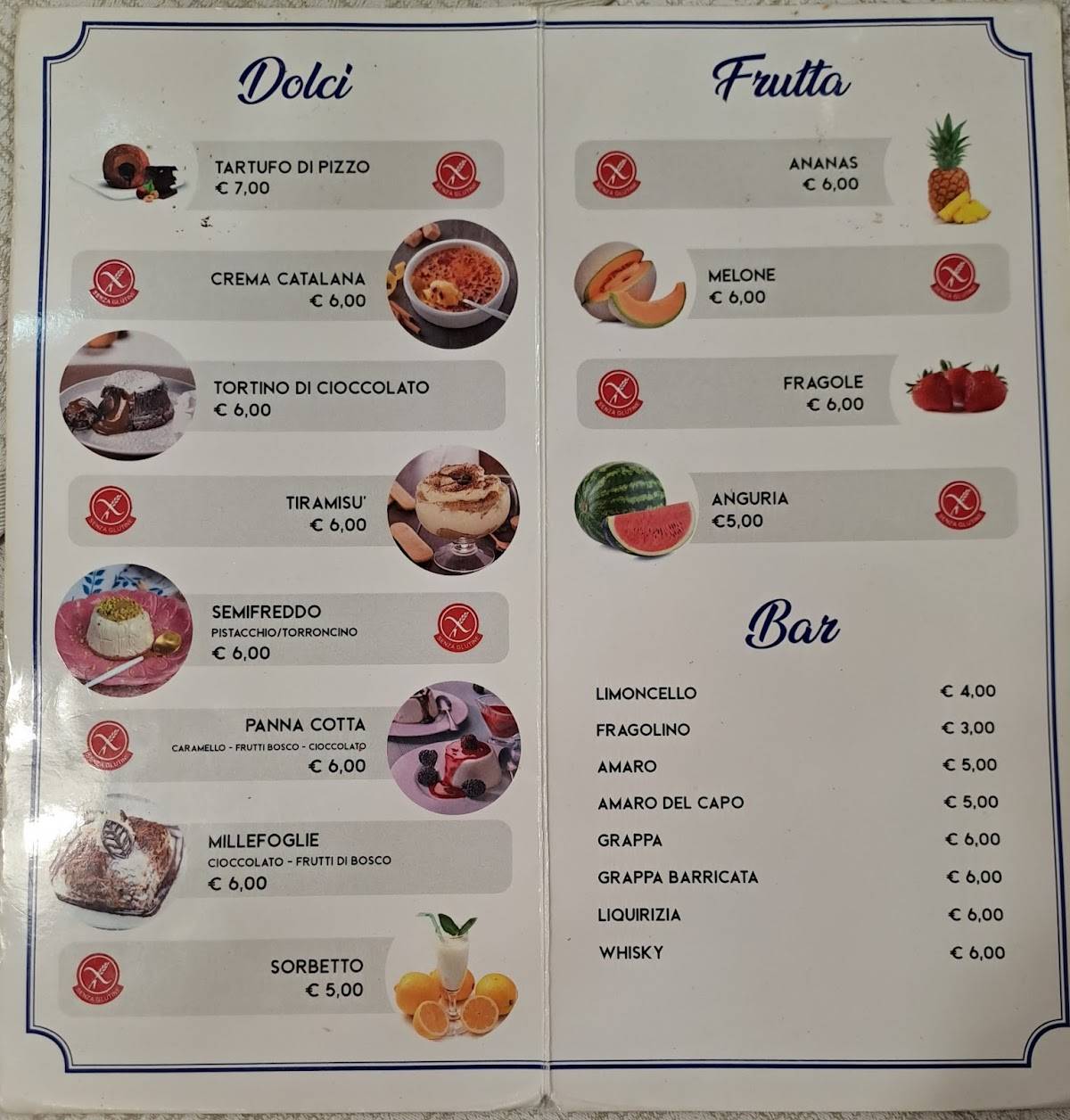 Menu di Ristorante La Nduja Due 