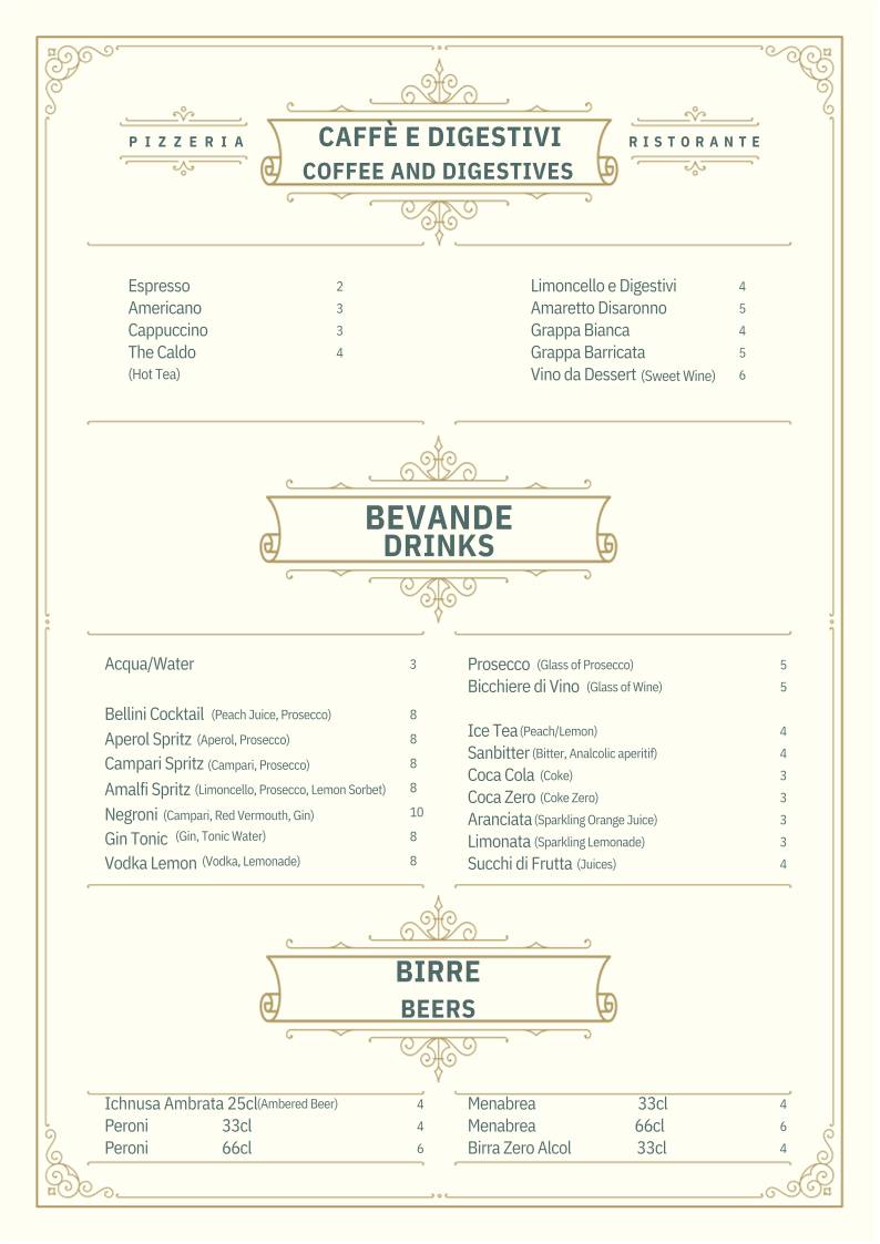 Menu di Ristorante Le Caveau 