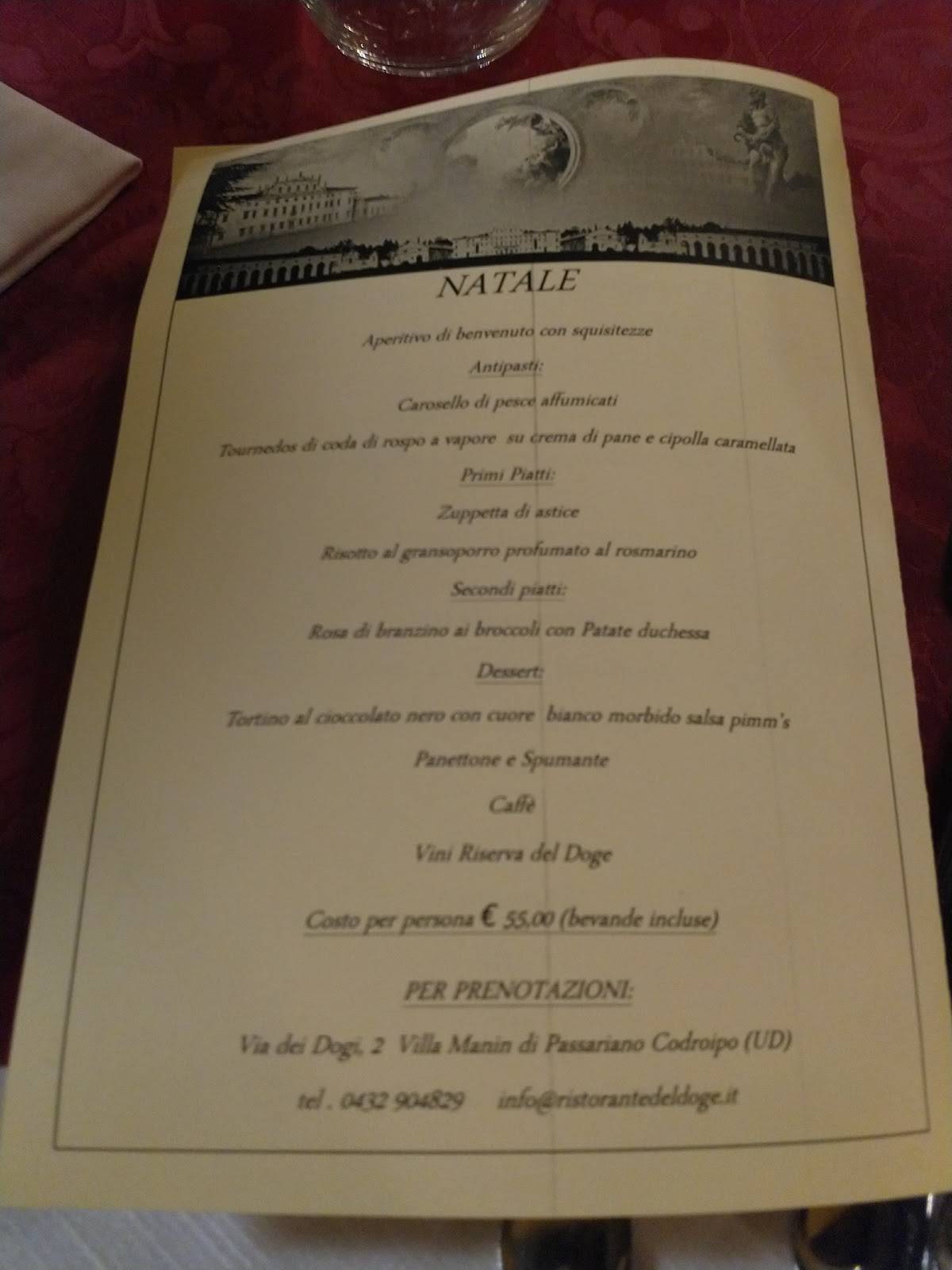 Menu di Ristorante Nuovo Doge 