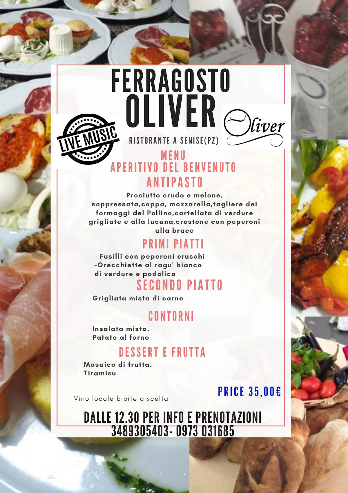 Menu di Ristorante Oliver 