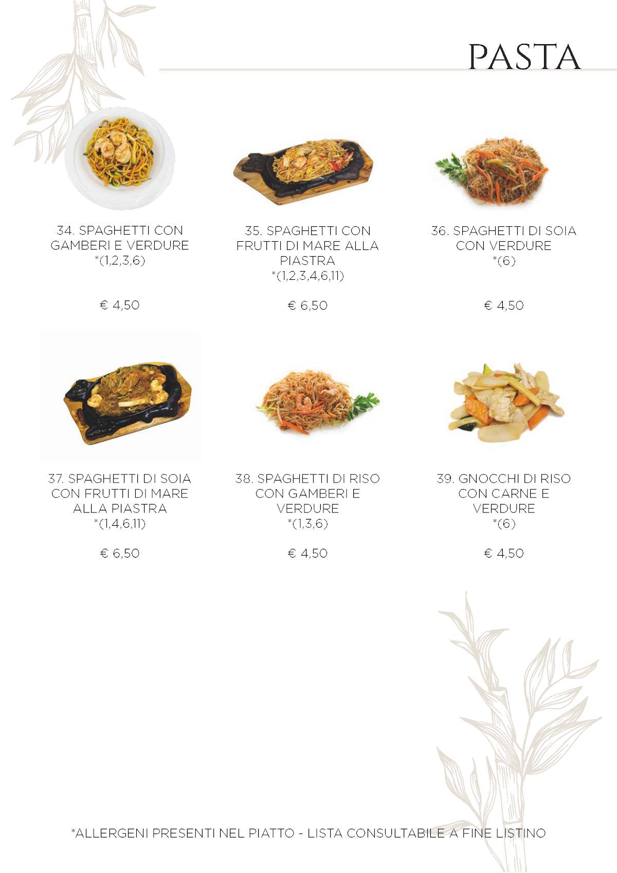 Menu di Ristorante Orientale Huan 
