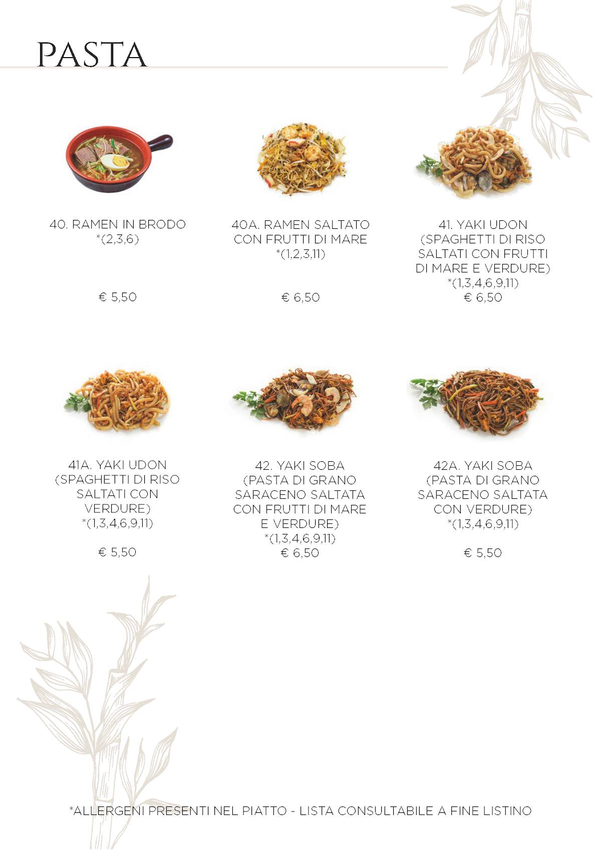Menu di Ristorante Orientale Huan 