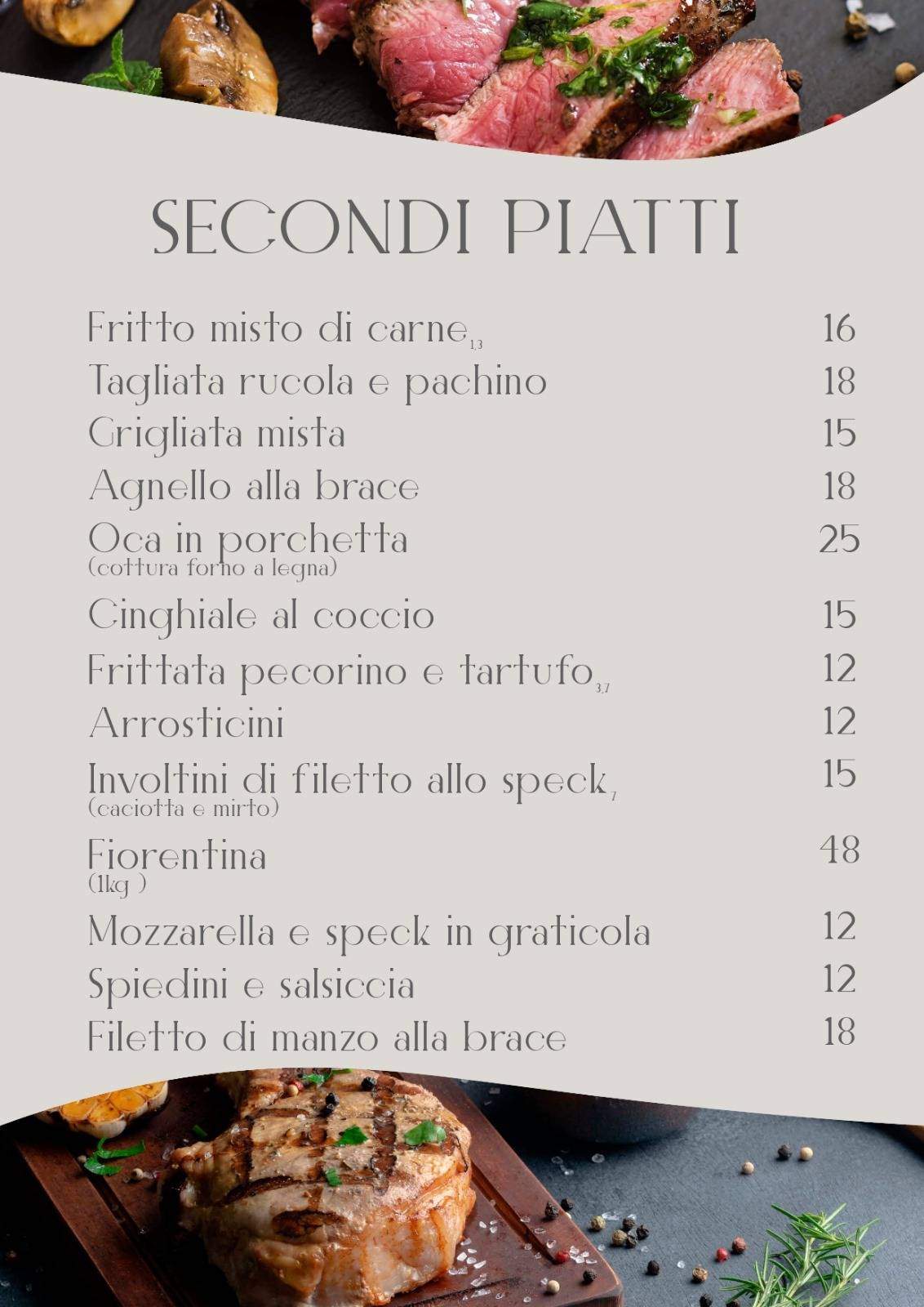Menu di Ristorante Pizzeria Agriturismo Piccolo Ranch 