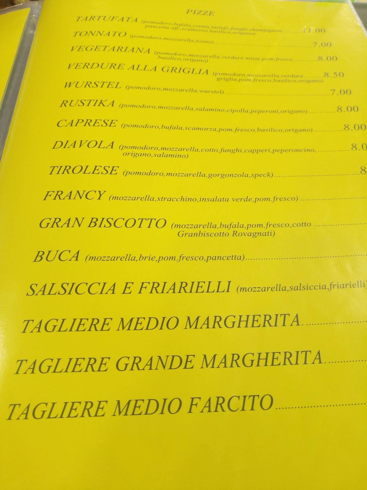 Menu di Ristorante Pizzeria Andrea's 