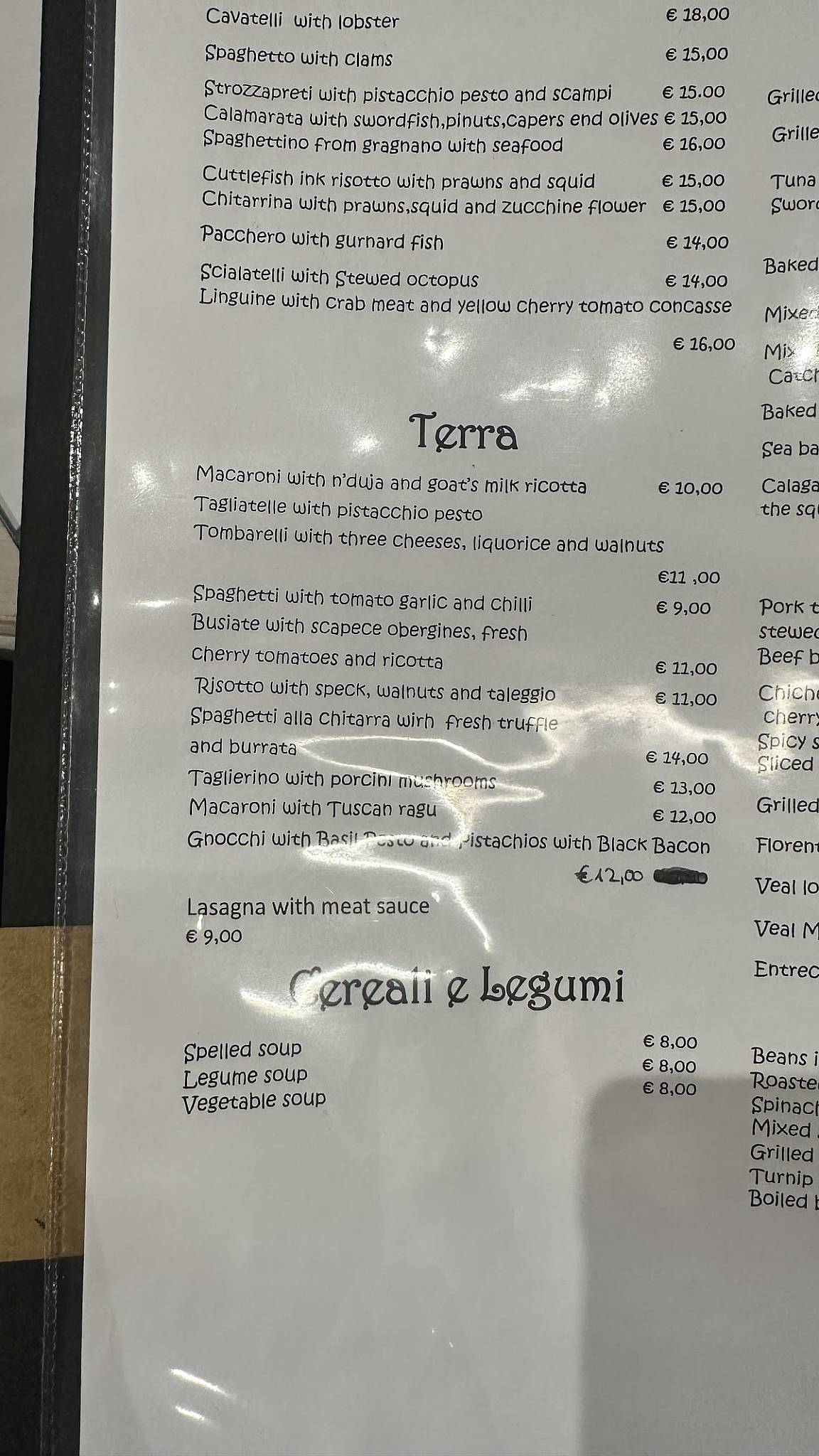 Menu di Ristorante Pizzeria "Il Clarinetto" 