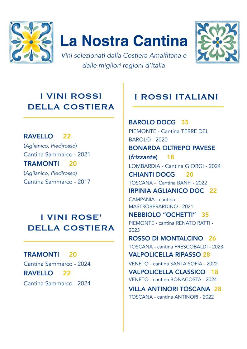 Menu di Pizzeria Mammato 
