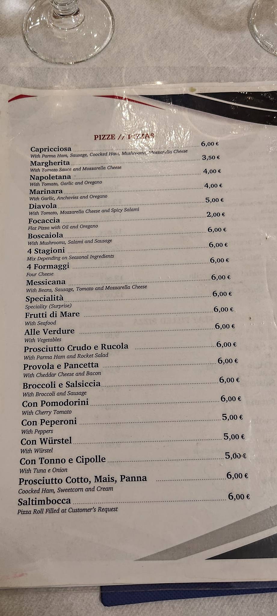 Menu di Ristorante Pizzeria RISPOLI 