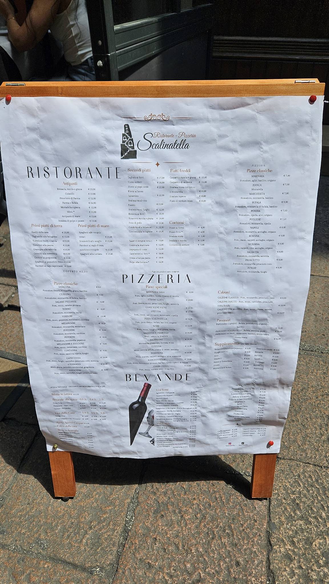 Menu di Pizzeria - Ristorante Scalinatella 