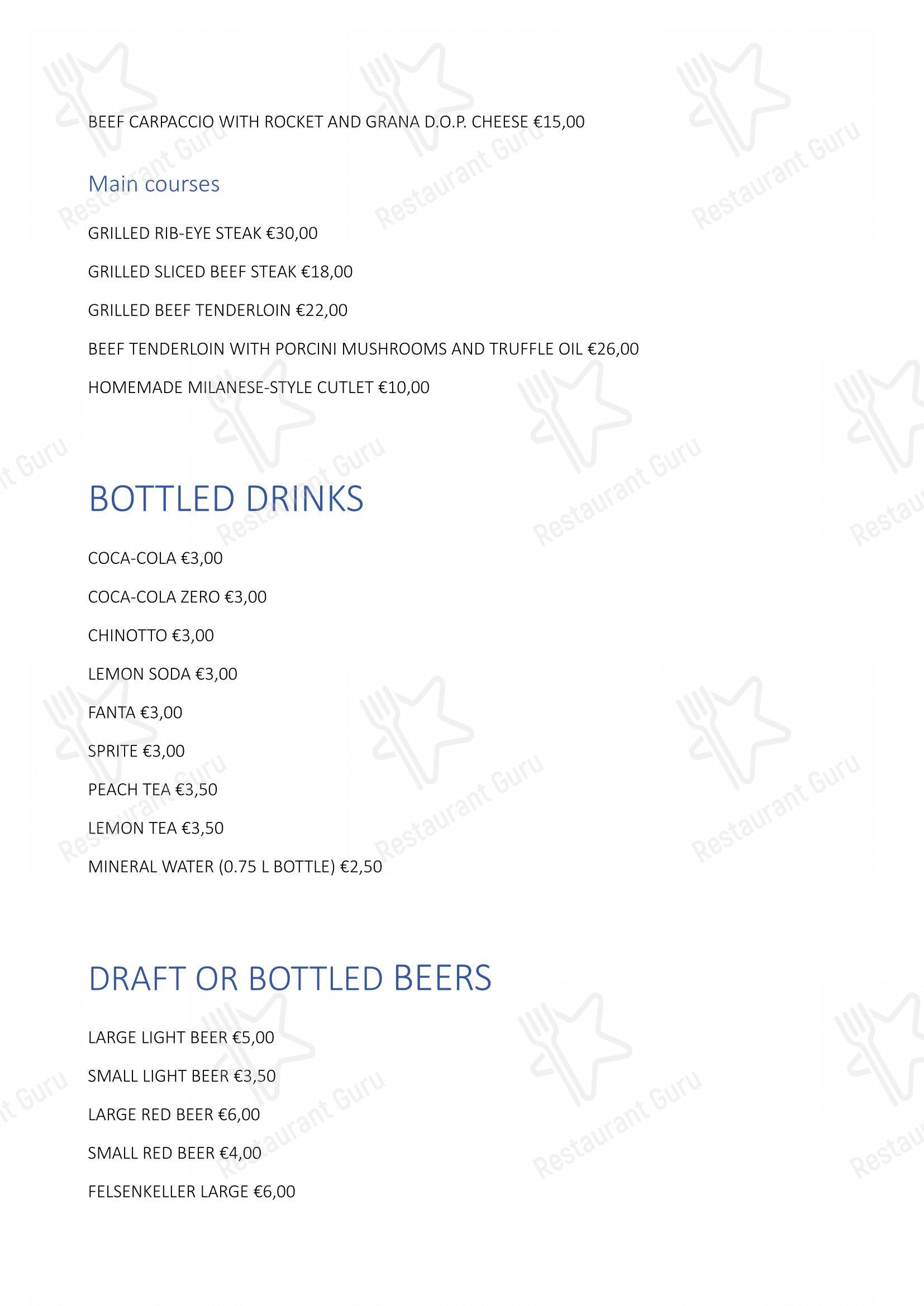 菜单 per Ristorante Pizzeria Taverna Brenta “da Ivone” pizzeria