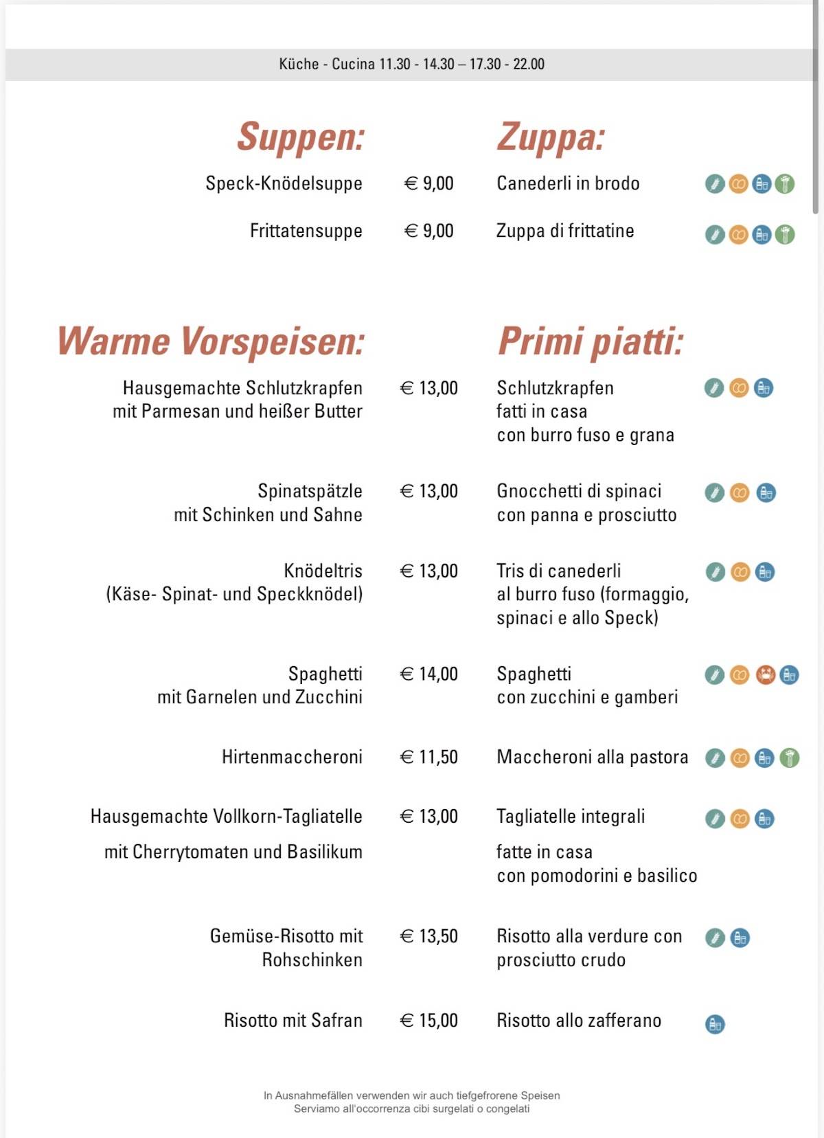 Menu di Ristorante Pizzeria Tie Break 