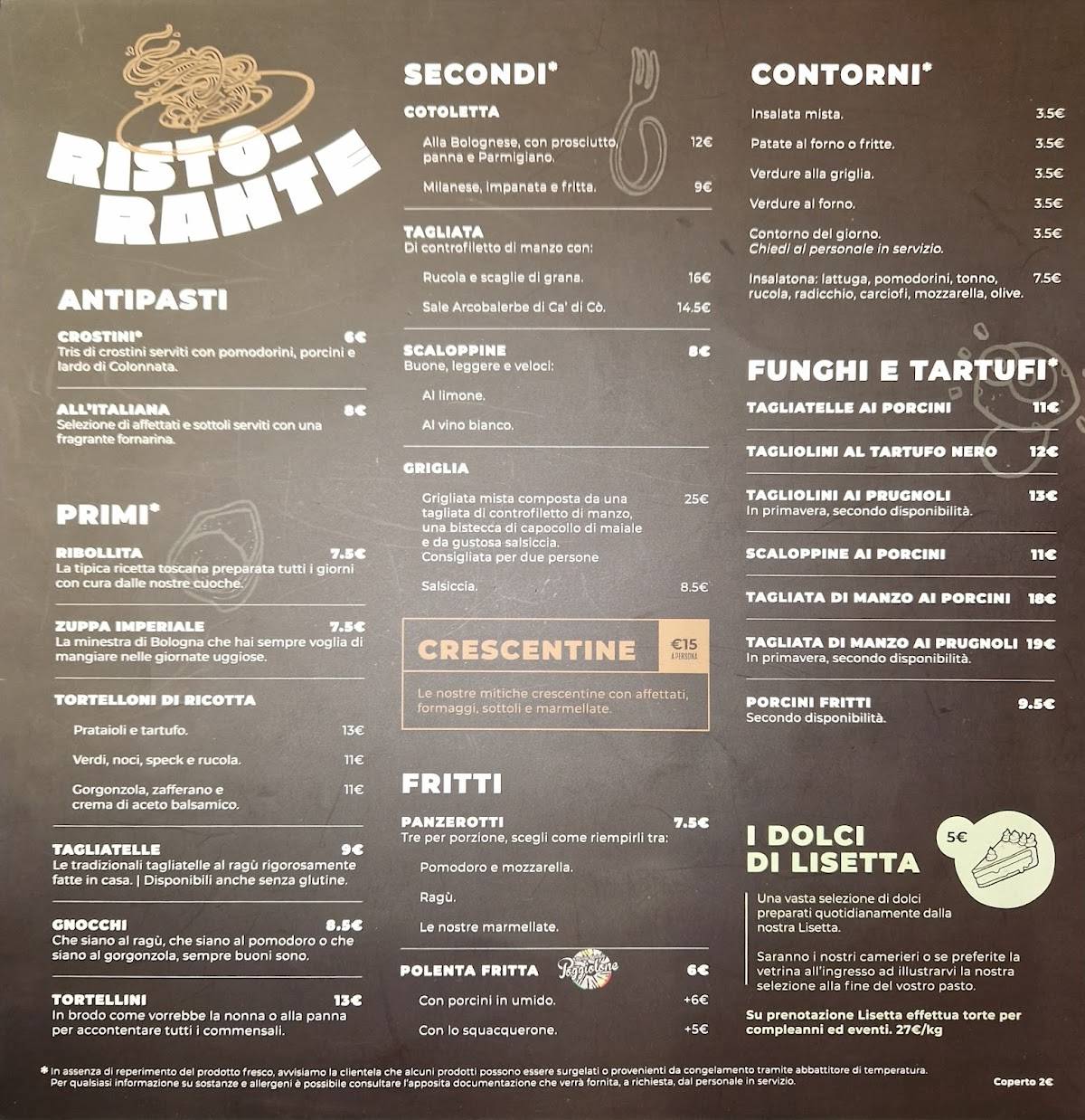Menu di Ristorante Pizzeria Windy 